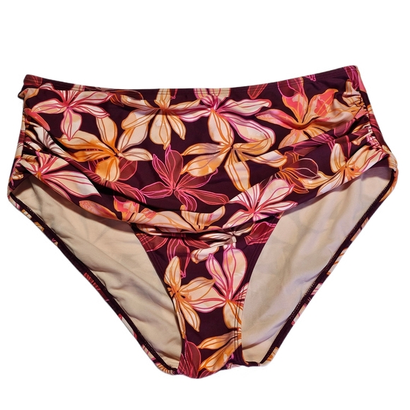 Cupshe Floral High-Waisted Bikini Bottom XL NWT - Picture 1 of 9